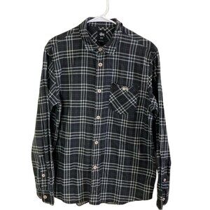 Stüssy Plaid Flannel Button Down Shirt Men’s Medium –‎ Casual Streetwear